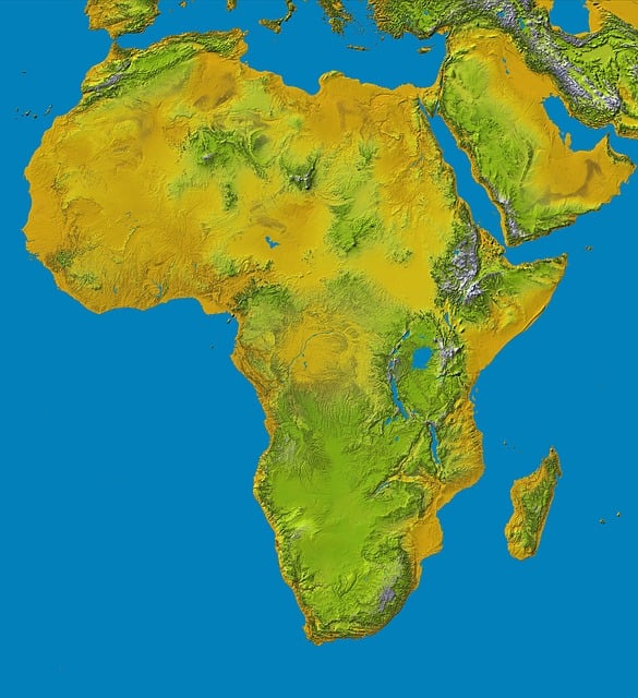 非洲 地图 土地 - 上的免费图片