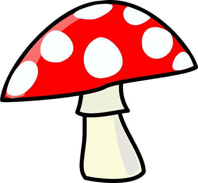 蘑菇 红色的 卡通片 - 免费矢量图形
