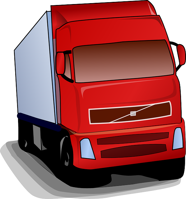 卡车 货车 红色的 - 免费矢量图形