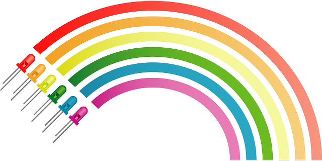 彩虹 颜色 二极管 - 免费矢量图形