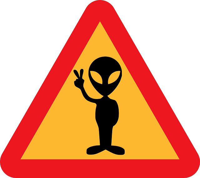 外星人 警告 路 - 免费矢量图形