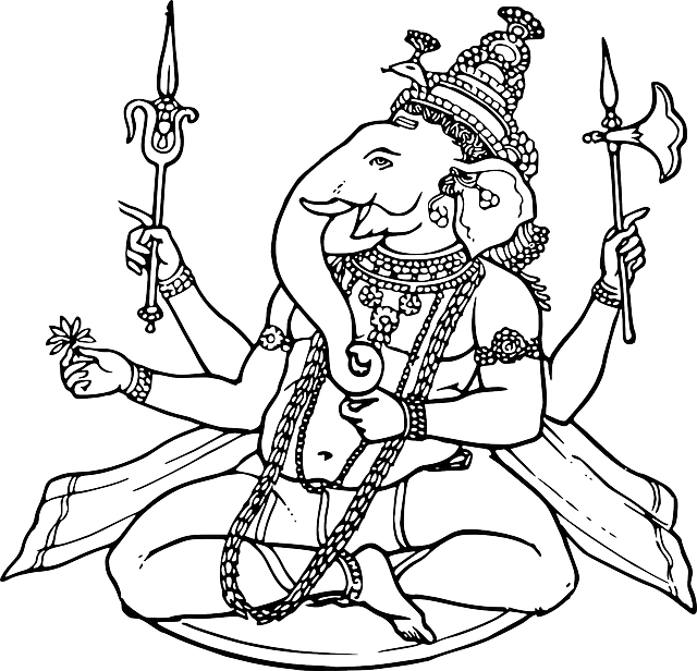 象头神 草图 画 - 免费矢量图形