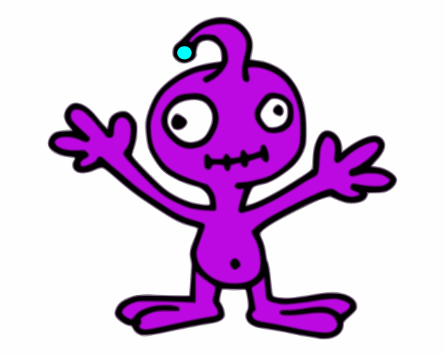 外星人 紫色的 侵略者 - 免费矢量图形
