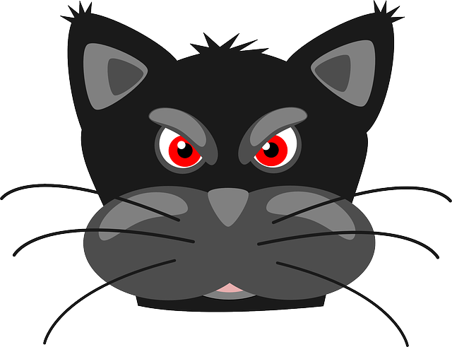 猫 生气的 脸 - 免费矢量图形