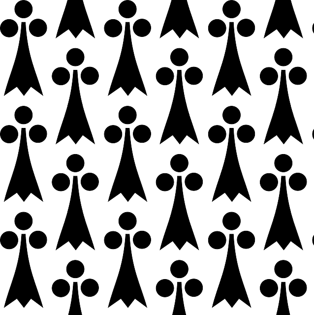 旗帜 布列塔尼公国 黑和白 - 免费矢量图形