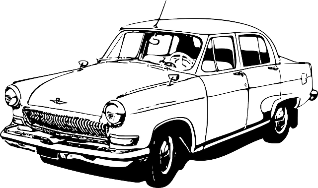 伏尔加 车 经典汽车 - 免费矢量图形