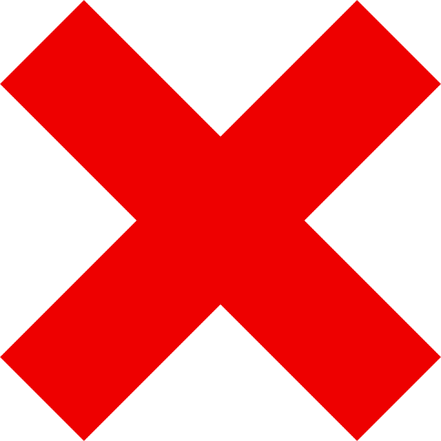 X 红色的 标记 - 免费矢量图形