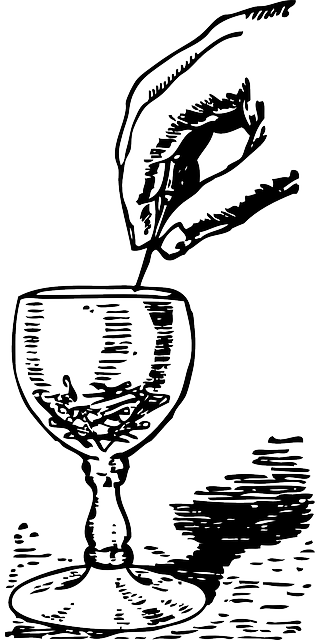 玻璃 手 - 免费矢量图形