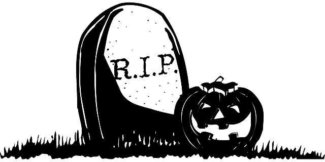 万圣节 杰克 O 灯笼 墓碑 - 免费矢量图形