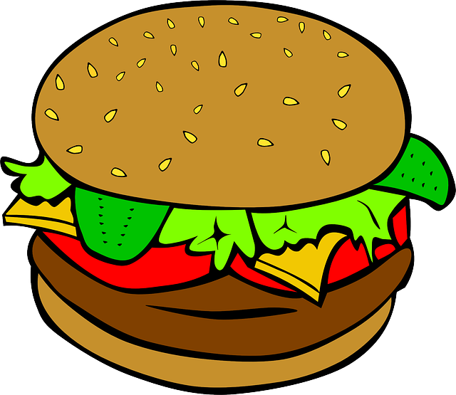 汉堡包 芝士汉堡 快餐 - 免费矢量图形