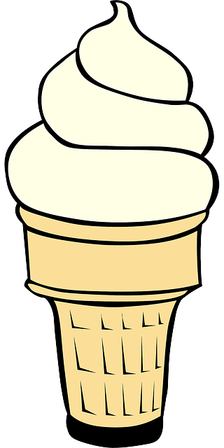 蛋卷冰淇淋 香草雪糕 点心 - 免费矢量图形