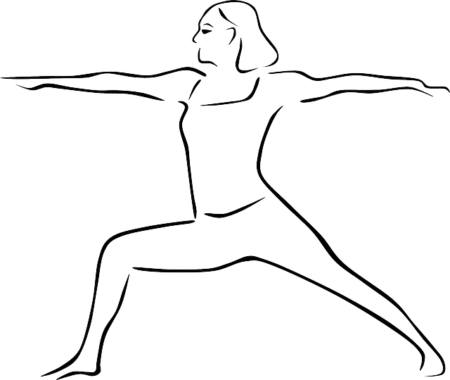 瑜伽 你的姿势 维拉巴德拉萨那 - 免费矢量图形