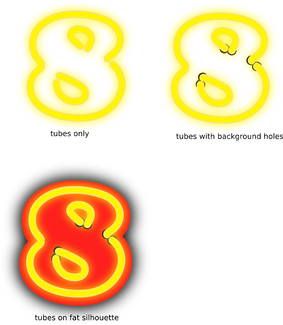 八 数字 磷酸 - 免费矢量图形