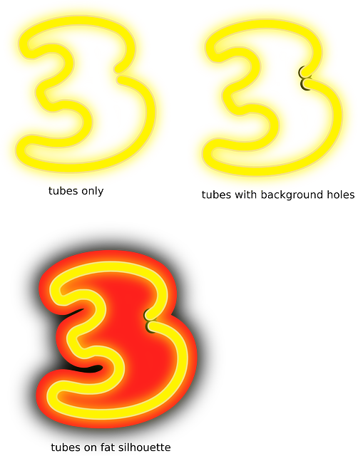三 数字 磷酸 - 免费矢量图形