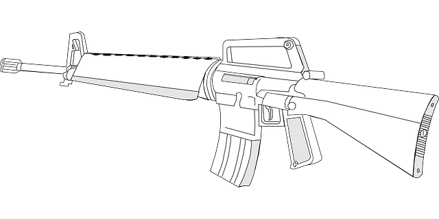 枪 M16 步枪 - 免费矢量图形