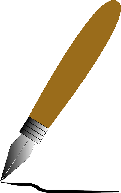 墨水笔 钢笔 黄色 - 免费矢量图形