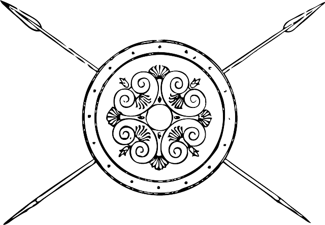 盾 矛 交叉 - 免费矢量图形