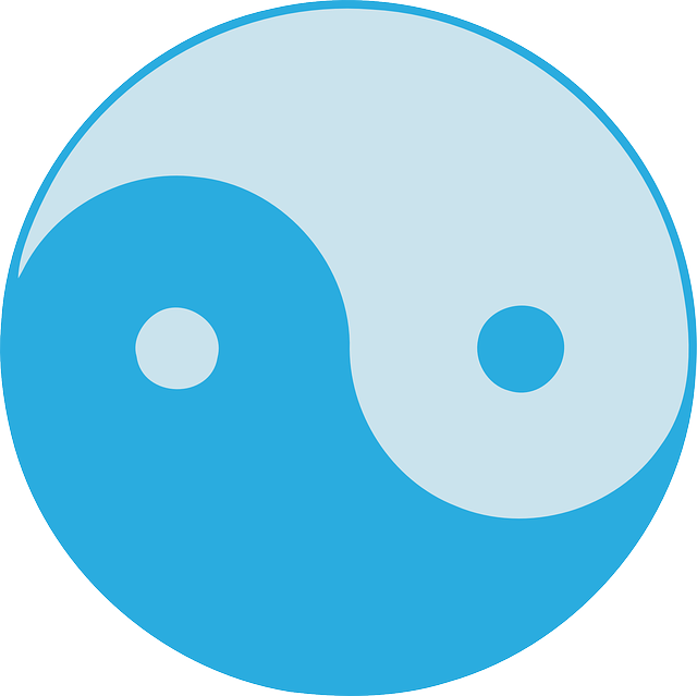 阴阳 蓝色的 对立面 - 免费矢量图形