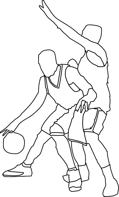 篮球 球员 防御 - 免费矢量图形