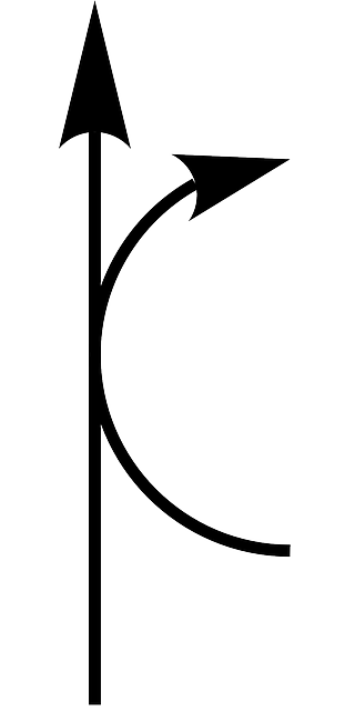 切线 箭 向上 - 免费矢量图形