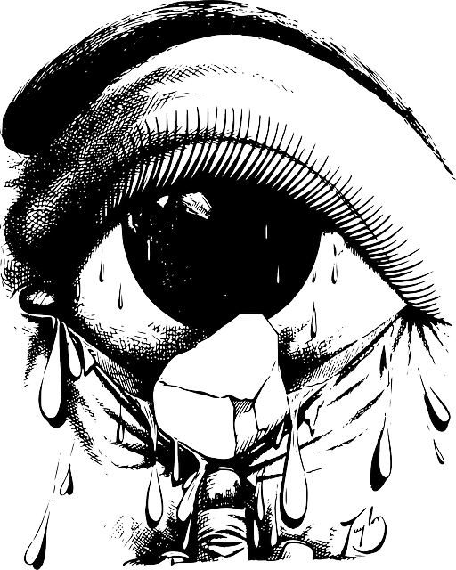 眼睛 刺激性的 哭 - 免费矢量图形