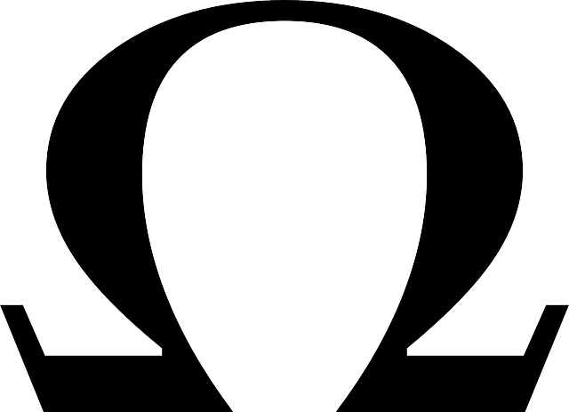 信件 希腊语 欧姆 - 免费矢量图形