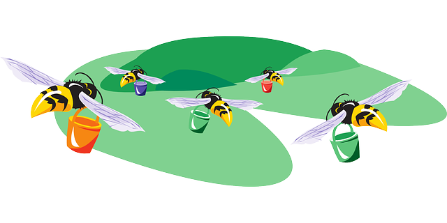 蜜蜂 搜集 收获 - 免费矢量图形
