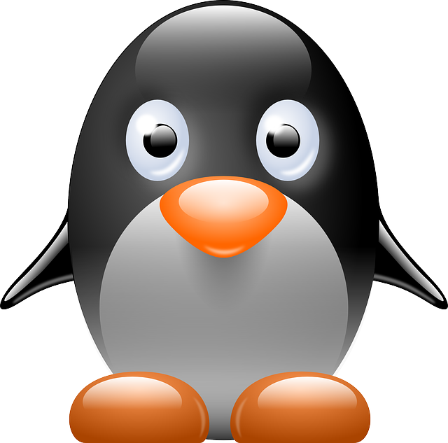 企鹅 Linux 小的 - 免费矢量图形