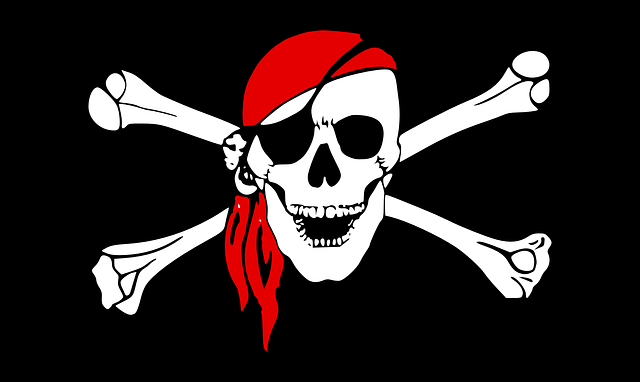 海盗 颅骨 交叉的骨头 - 免费矢量图形
