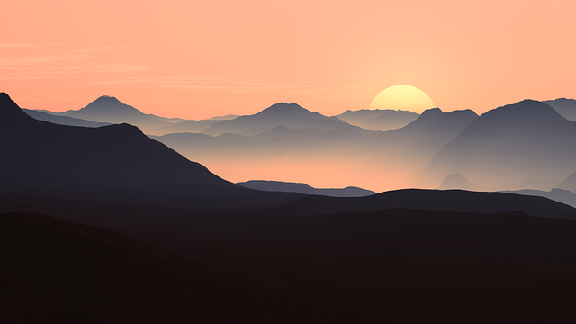山 景观 日落 - 上的免费图片