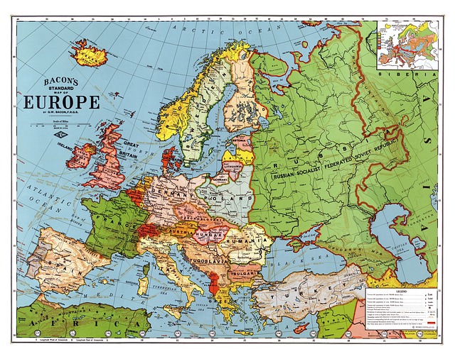 欧洲 地图 国家分项 - 上的免费照片