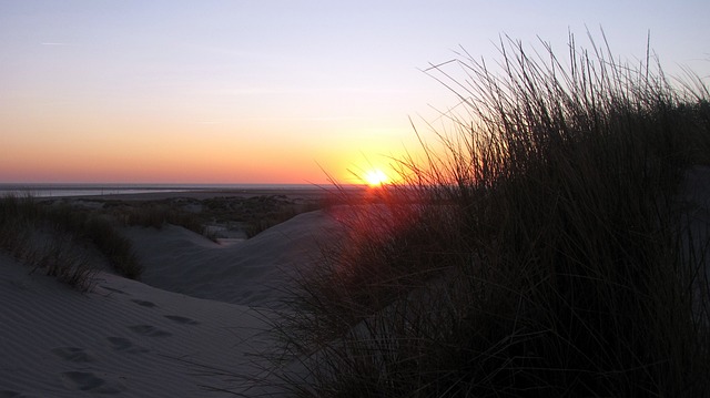 Borkum 日落 沙丘 - 上的免费照片