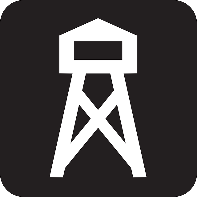 瞭望塔 岗楼 黑色的 - 免费矢量图形