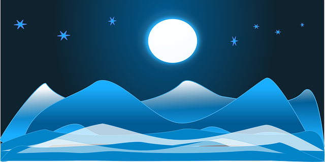 北极 Nightsky 满月 - 免费矢量图形