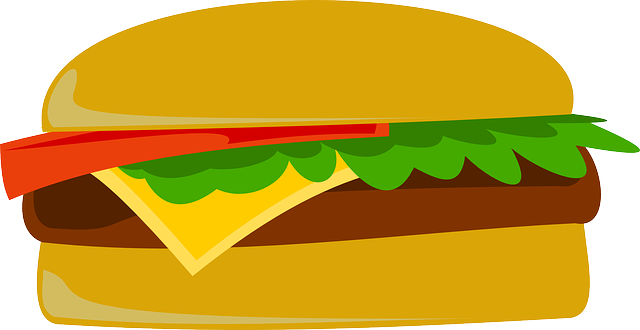 汉堡包 快餐 芝士汉堡 - 免费矢量图形