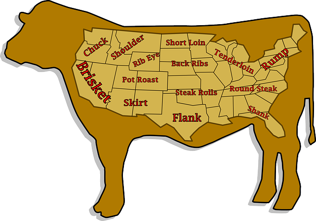 牛 食物 地图 - 免费矢量图形