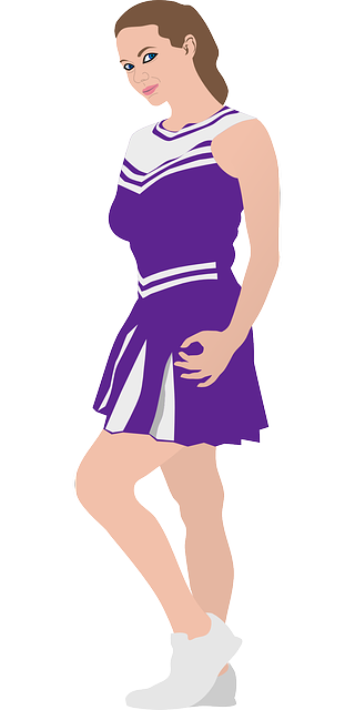 啦啦队长 女孩 紫色的 - 免费矢量图形