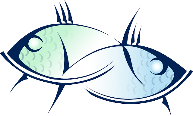 双鱼座 鱼 动物 - 免费矢量图形