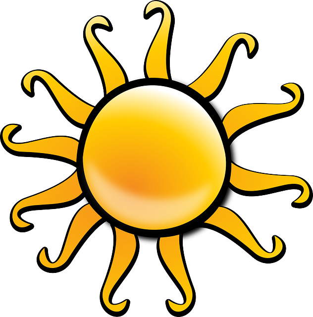 太阳 夏天 阳光 - 免费矢量图形