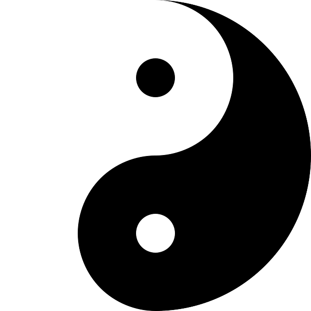 阴和阳 和谐 黑色的 - 免费矢量图形