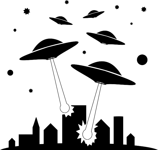 外星人入侵 外星人 飞碟 - 免费矢量图形