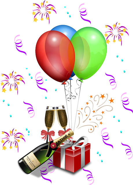 周年纪念日 气球 瓶子 - 免费矢量图形