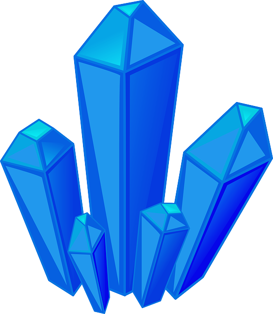 冰山水晶 石英 蓝色的 - 免费矢量图形