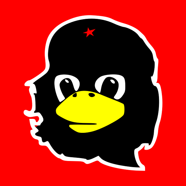 切格瓦拉 Linux 无尾礼服 - 免费矢量图形