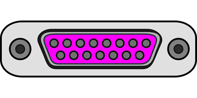 D 超小型 Sub 电连接器 - 免费矢量图形