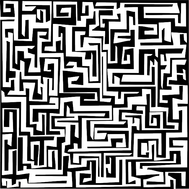 迷宫 蜿蜒 方向 - 免费矢量图形