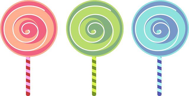 棒糖 糖果 丰富多彩的 - 免费矢量图形