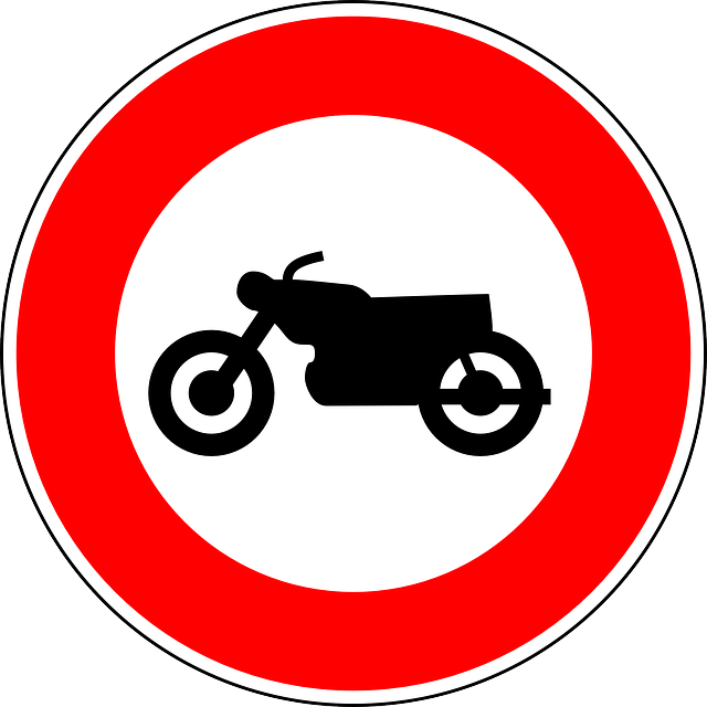 没有摩托车 交通标志 符号 - 免费矢量图形