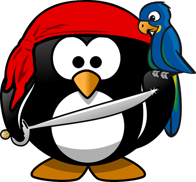 企鹅 海盗 无尾礼服 - 免费矢量图形