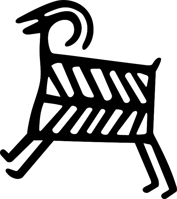 岩画 羊 动物 - 免费矢量图形